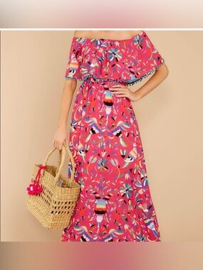 Judith March "Mexican Print" Maxi Dress Size Medium